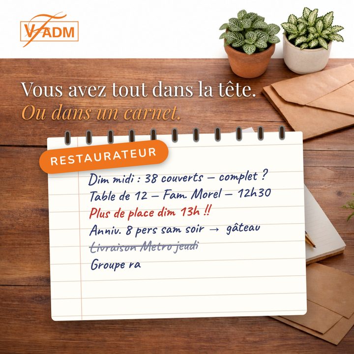 Un carnet de restaurateur qui devient un outil sur téléphone